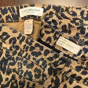 Cheetah Print Mid-rise Super Stretch Skinny Jeans.